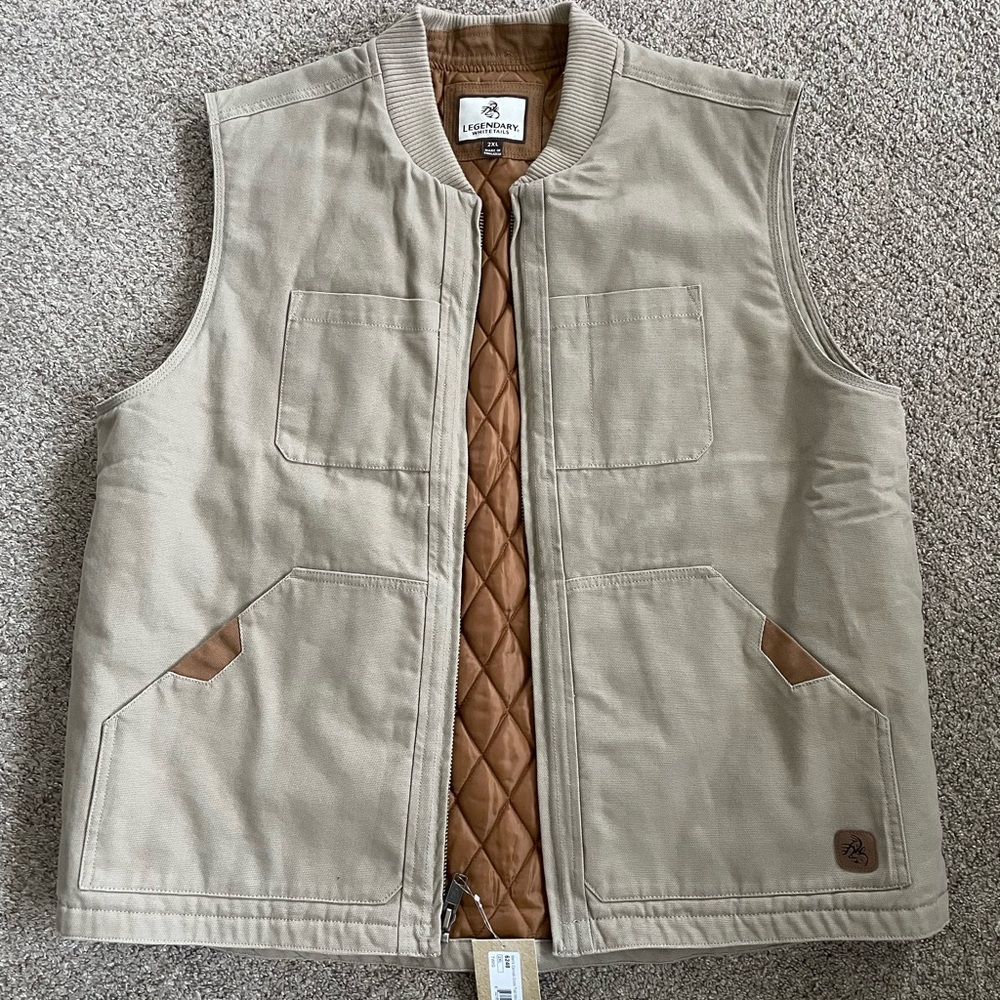 Legendary Whitetails Men's Tan Quilted Vest